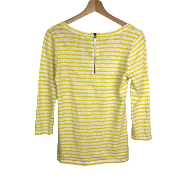 J. Crew Painter Zip Tee in Sunny Yellow Stripe - Picture 3 of 10